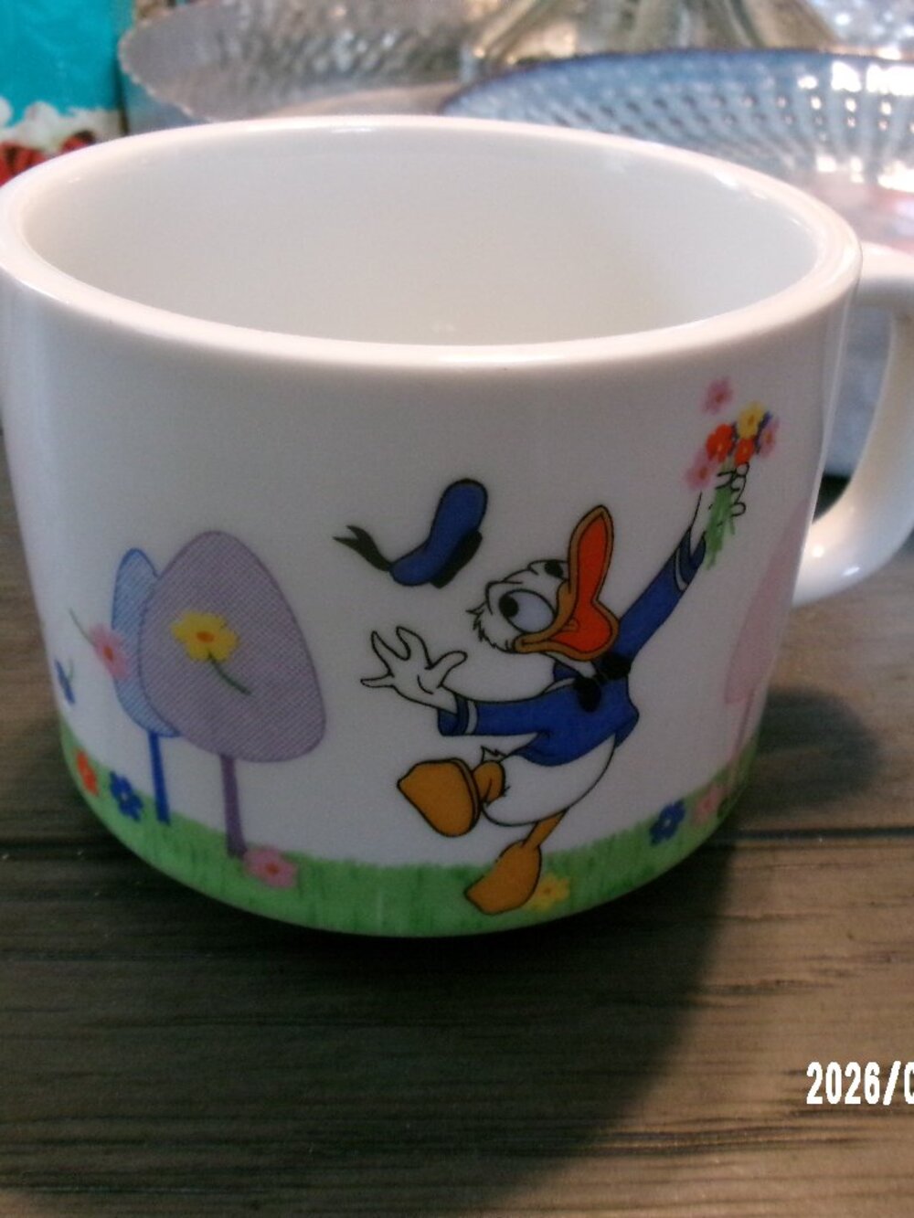 Vintage Donald Duck Cup Mug Porcelain- Walt Disney-Disneyana- DD Japan